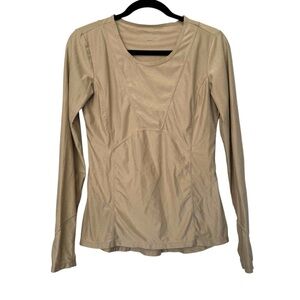 Athleta Canyon Lands 2 Base Layer Long Sleeve Top Tan‎